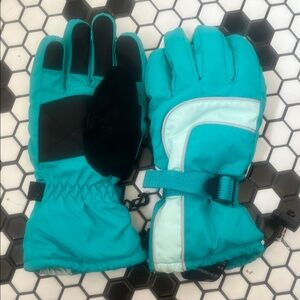 All in Motion Kids' Aqua and Black Gloves